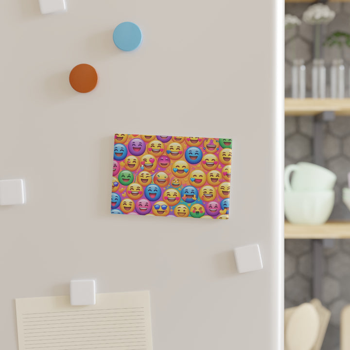 Vibrant Emoji Rectangle Button Magnet – Fun, Modern Fridge Decor (1/10 pcs)
