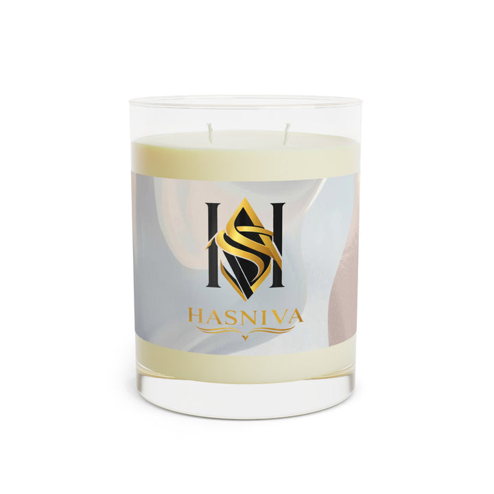 11oz Scented Candle – Luxe Soy, Pastel Abstract Glass, 65hr Burn