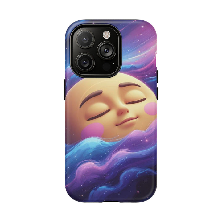 Tough Magnetic Galaxy Case – MagSafe Dual Layer, Cute Moon & Cosmic Vibes