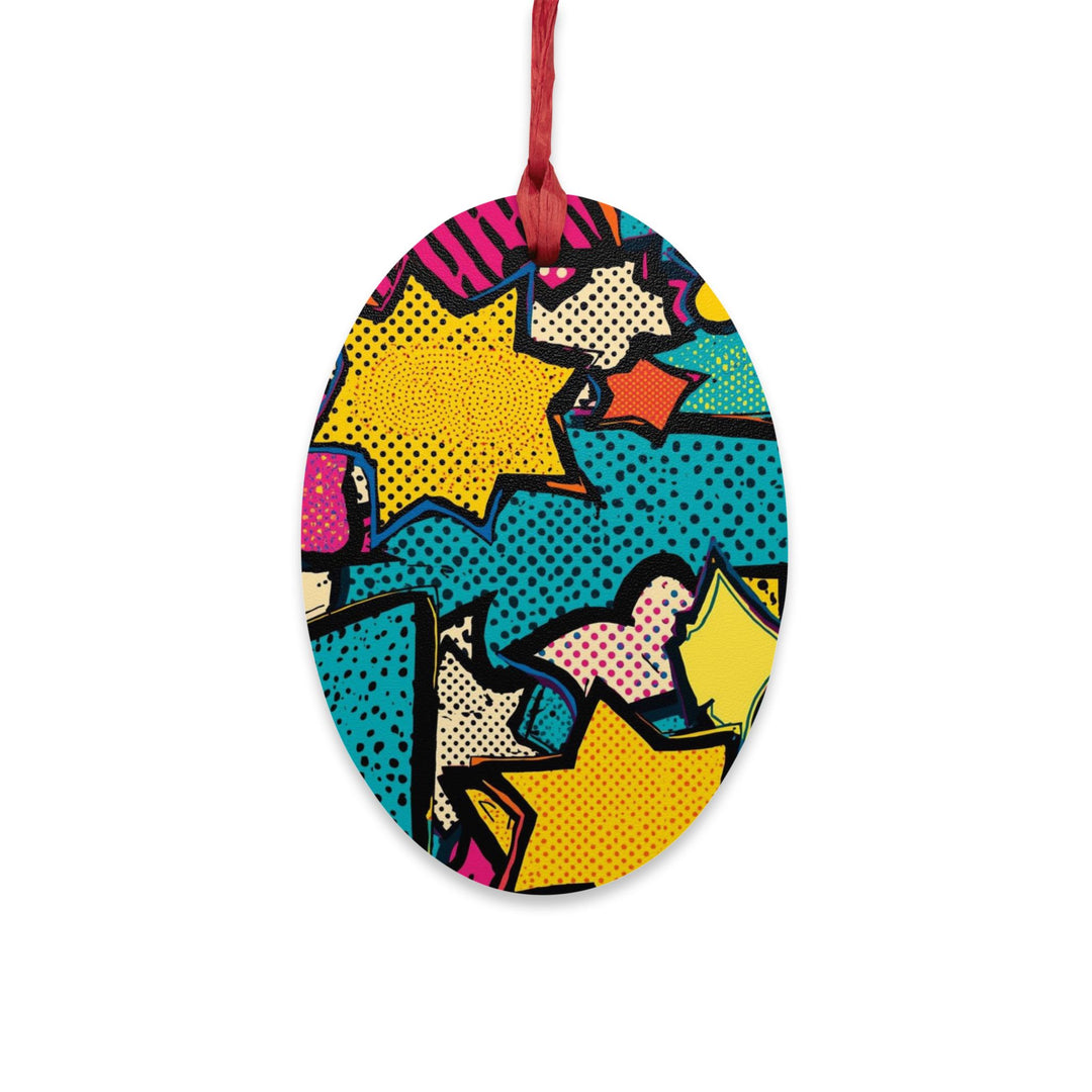 Handcrafted Comic Pop Art Wooden Ornaments – Fun, Whimsical & Magnetic Décor