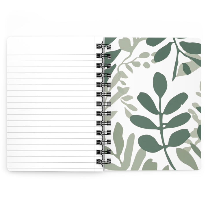 Botanical Spiral Bound Journal – Modern Minimal Foliage, Customizable, Durable