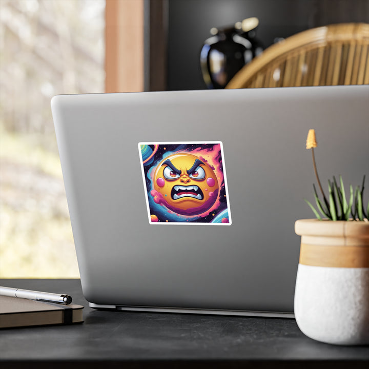 Cosmic Cartoon Sun Vinyl Kiss-Cut Sticker – Bold, Fun, Custom & Weatherproof