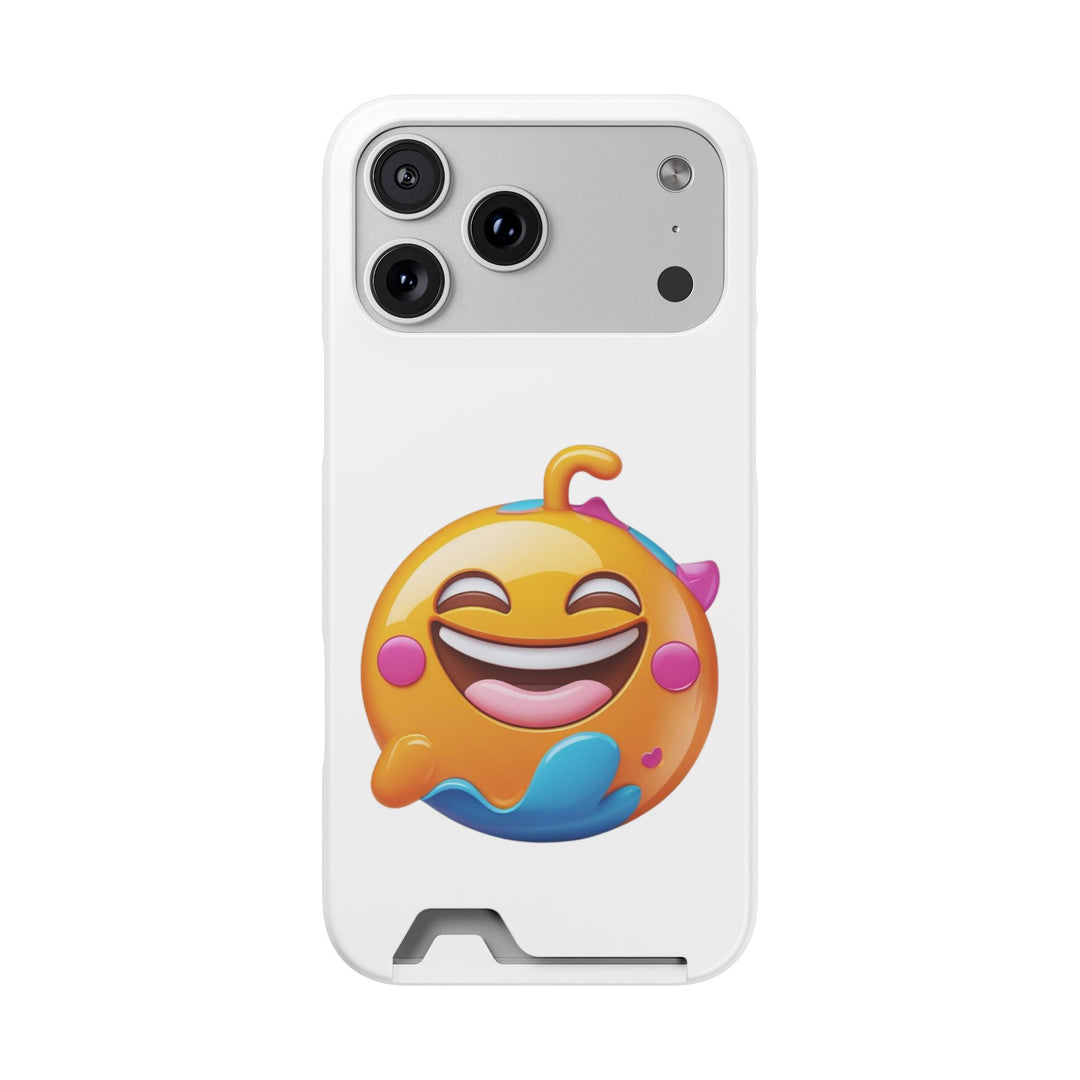 Emoji Smiley Card Holder Phone Case – Fun, Slim & MagSafe Compatible