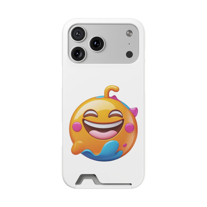 Emoji Smiley Card Holder Phone Case – Fun, Slim & MagSafe Compatible