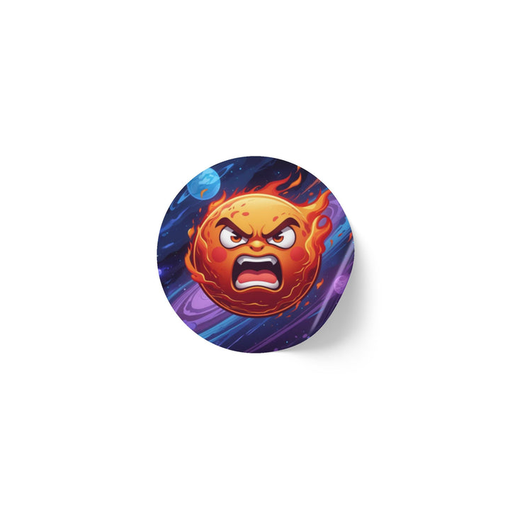 Fiery Cosmic Round Sticker Label Rolls – Durable, Stylish, Space-Themed!