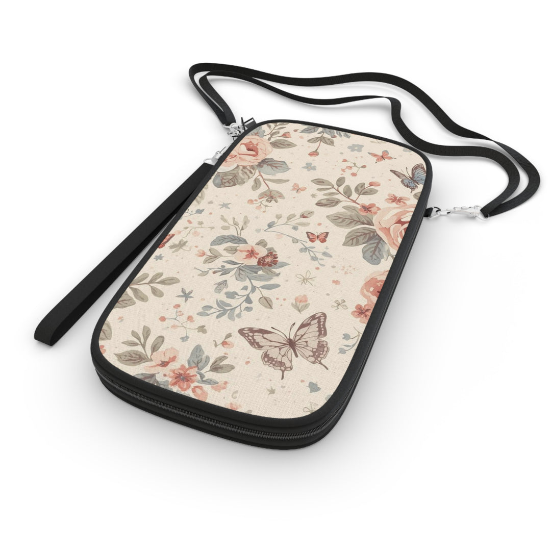 Chic RFID Floral Passport Wallet – Vegan Leather, Pastel Roses, Travel Organizer