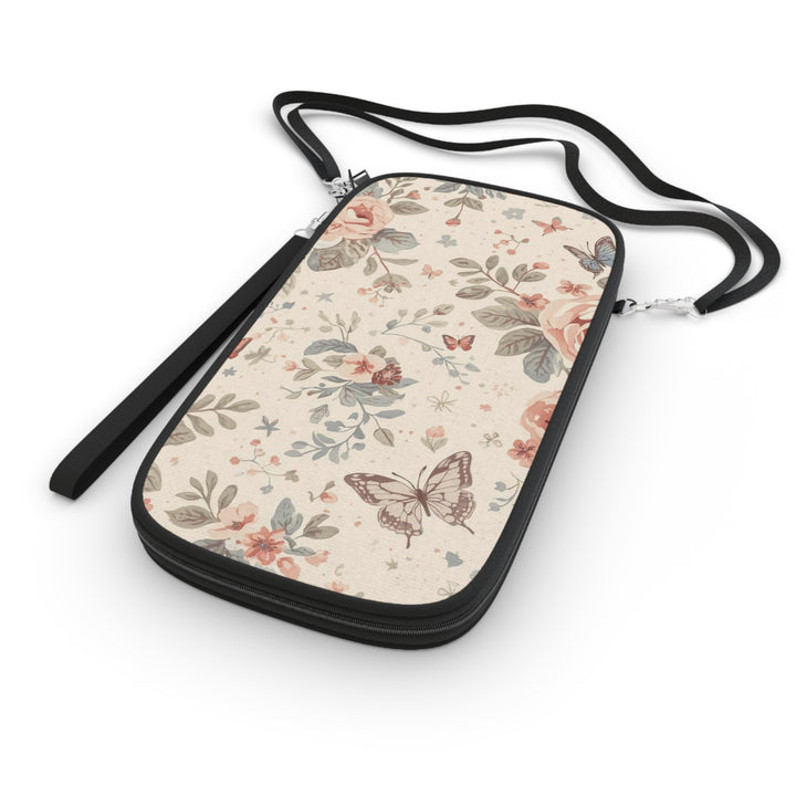 Chic RFID Floral Passport Wallet – Vegan Leather, Pastel Roses, Travel Organizer