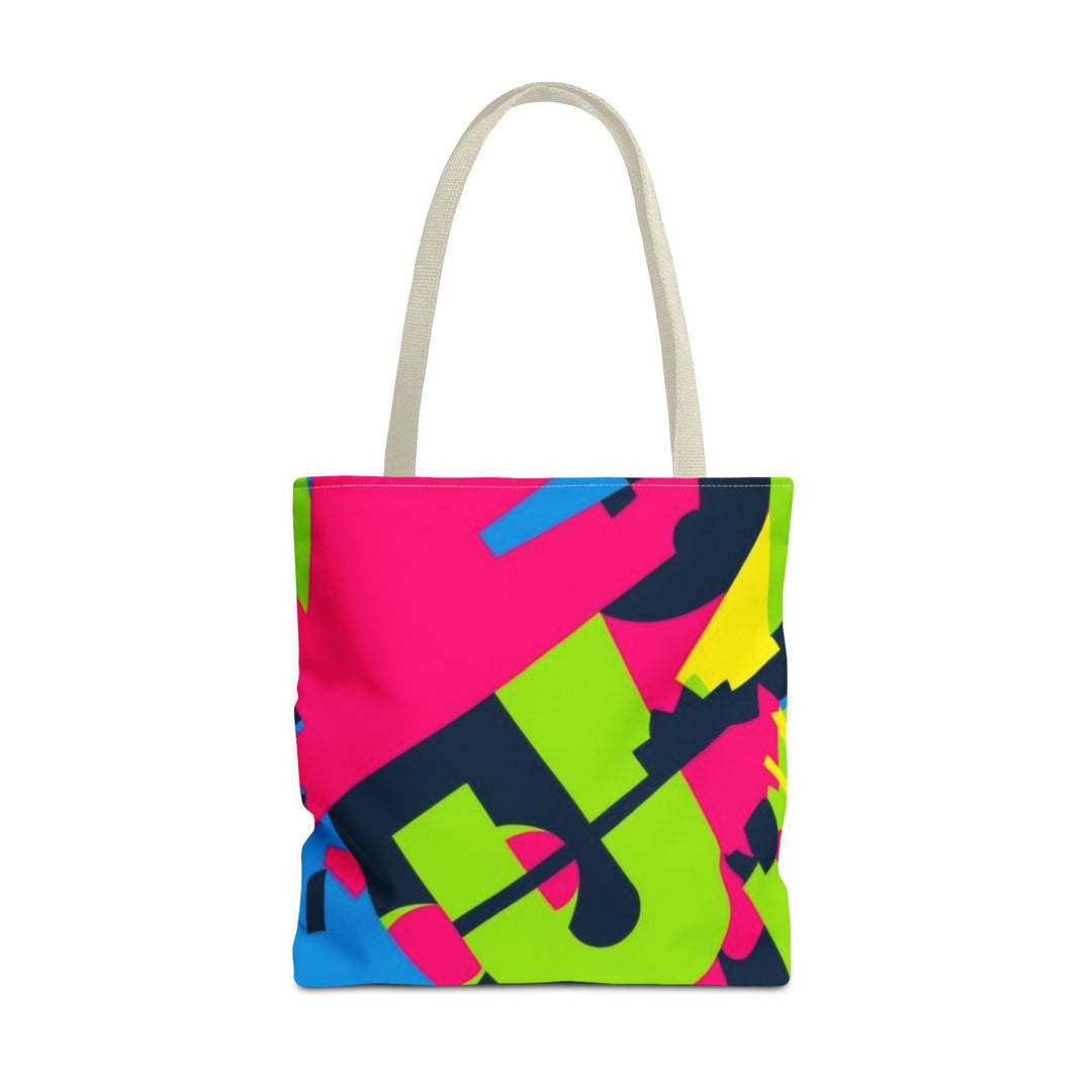 Bold Neon Geometry All-Over Print Tote Bag – Custom, Durable & Stylish