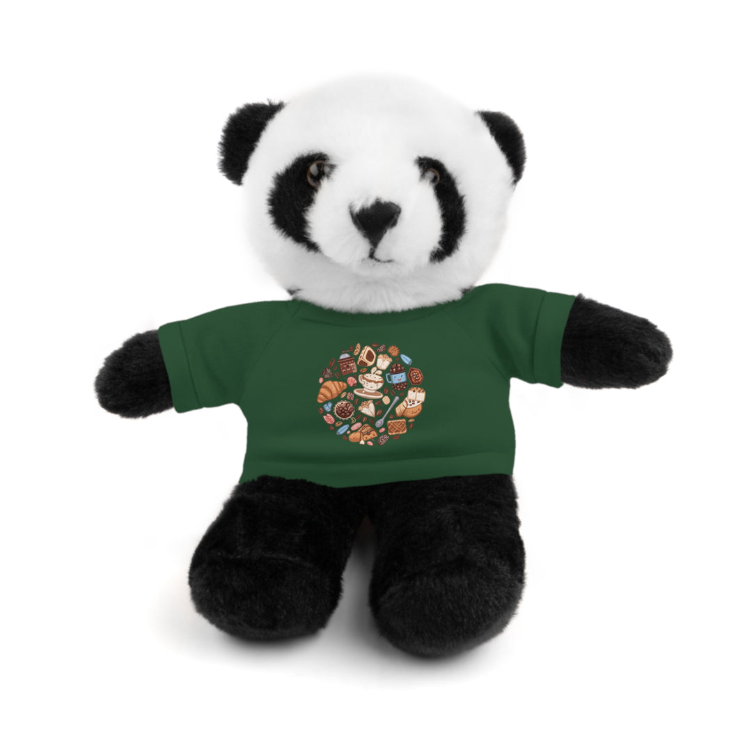 Custom Stuffed Animal w/ Coffee & Dessert Tee – Cute Plush Gift 8”