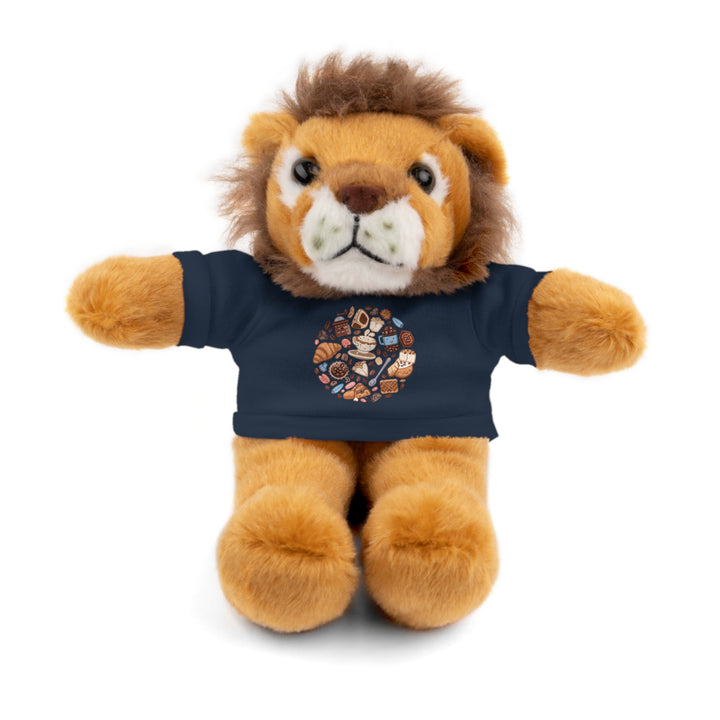 Custom Stuffed Animal w/ Coffee & Dessert Tee – Cute Plush Gift 8”