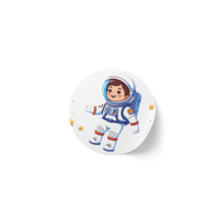 Space Astronaut Round Sticker Label Rolls – Durable, Fun Kids Design, Glossy