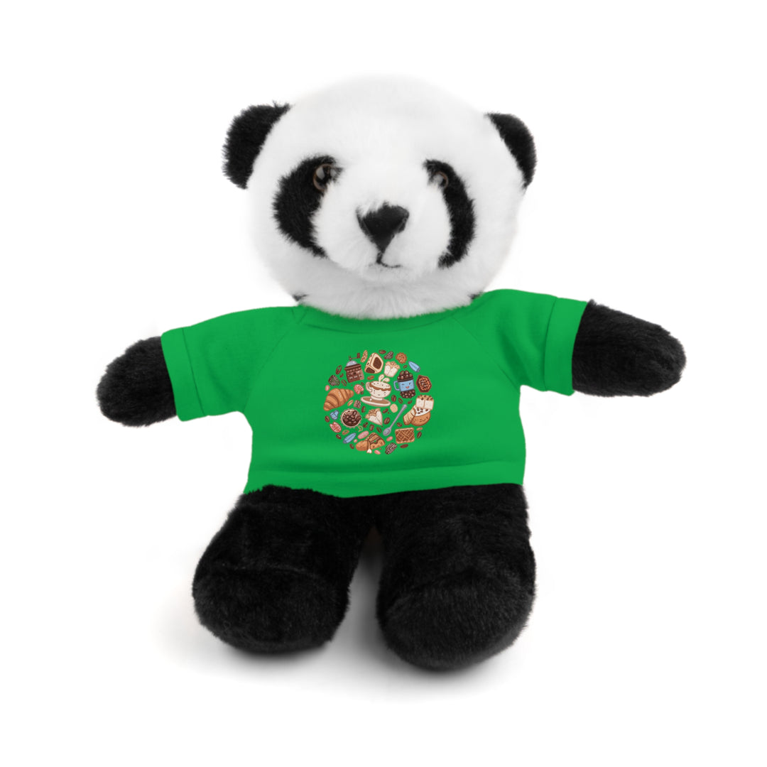 Custom Stuffed Animal w/ Coffee & Dessert Tee – Cute Plush Gift 8”