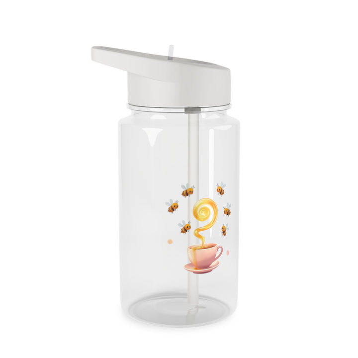 Premium Tritan Water Bottle – Cute Bee & Honey Teacup Pastel Design, Eco