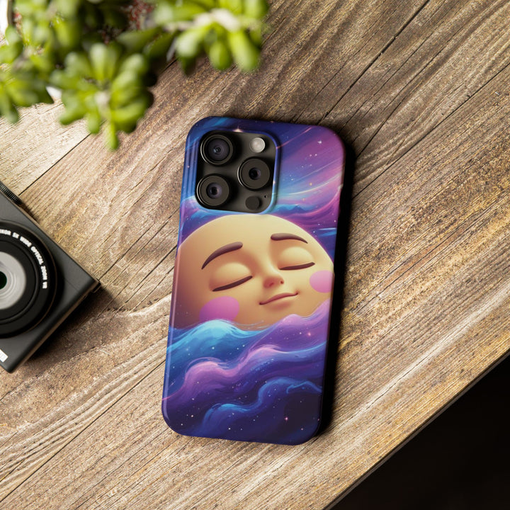 Galaxy Moon Slim Phone Case – Ultra-Thin, Cute Cosmic Style & Protection
