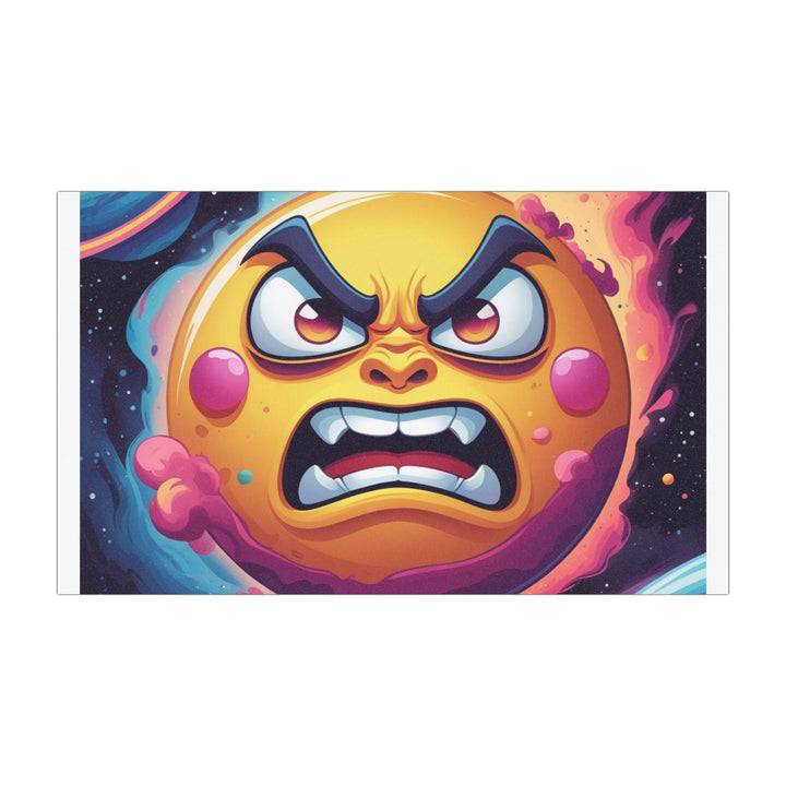 Custom Space-Themed Car Magnet – Bold Angry Sun, Vibrant & Weatherproof