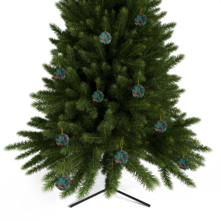 Custom Double-Sided Ceramic Ornaments – Tropical Leaf | 1/3/5/10 Pack