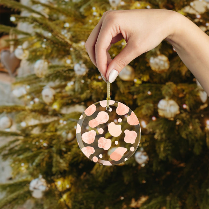 Custom Blush Watercolor Glass Ornaments – Handcrafted, Modern & Chic
