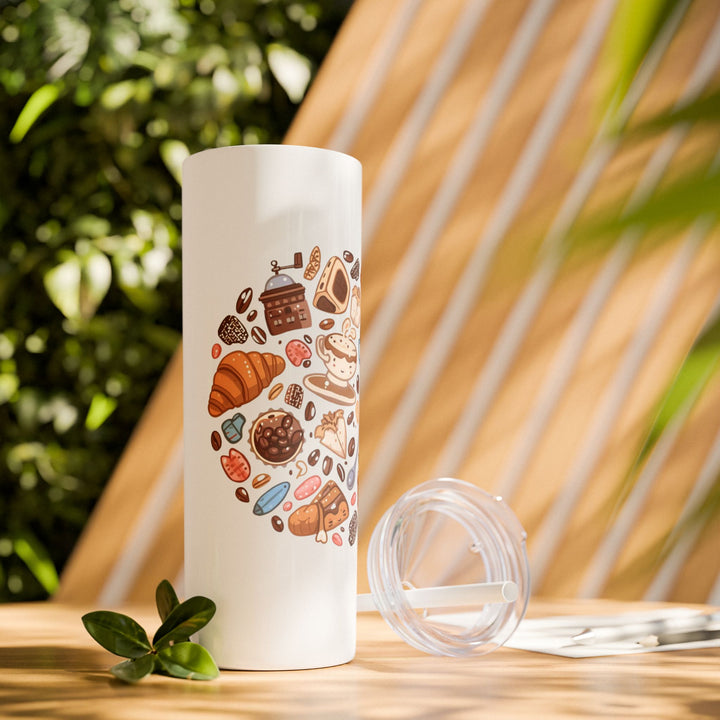 20oz Skinny Tumbler w/ Straw – Whimsical Café Desserts, Thermal, Stainless