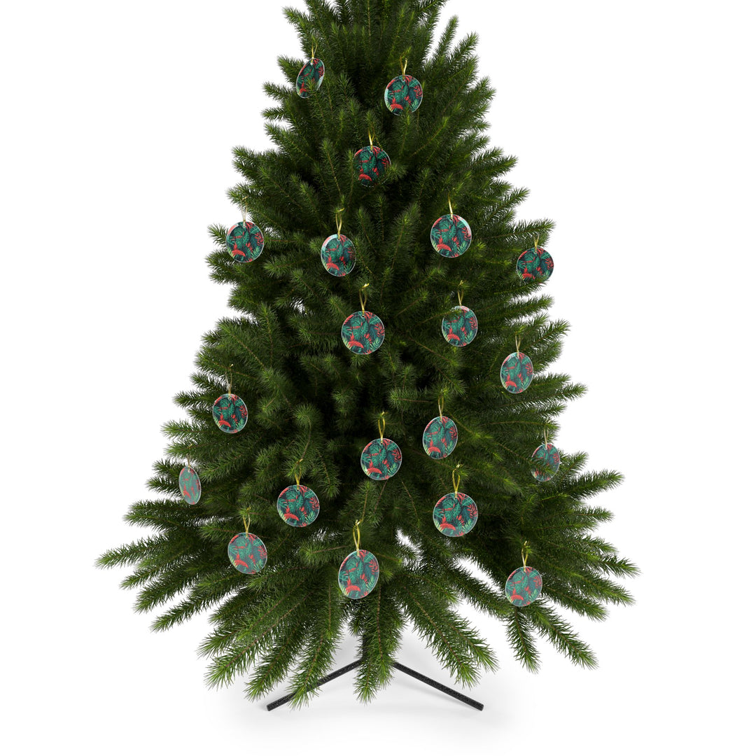 Handcrafted Glass Ornament – Custom Tropical Leaf Art, Personalized Decor
