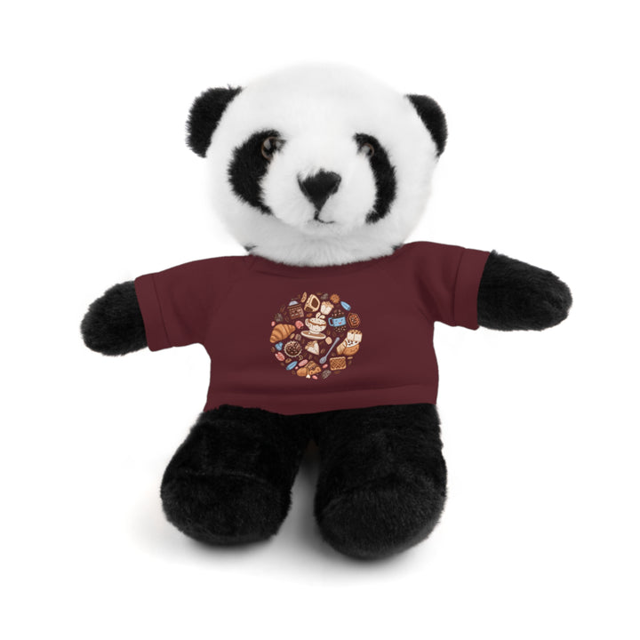 Custom Stuffed Animal w/ Coffee & Dessert Tee – Cute Plush Gift 8”