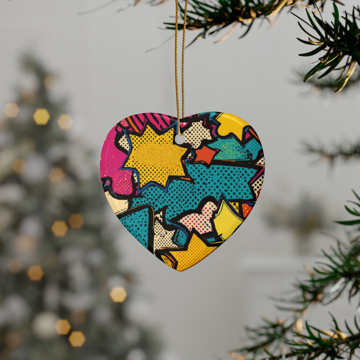 Personalized Pop Art Ceramic Ornaments – Custom Comic Book Decor (1-20pcs)