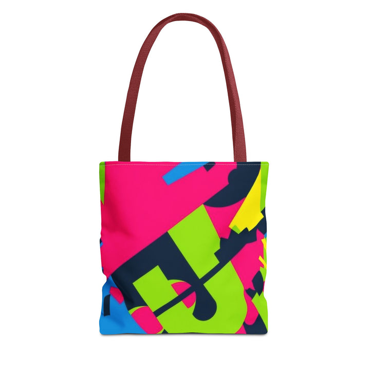 Bold Neon Geometry All-Over Print Tote Bag – Custom, Durable & Stylish