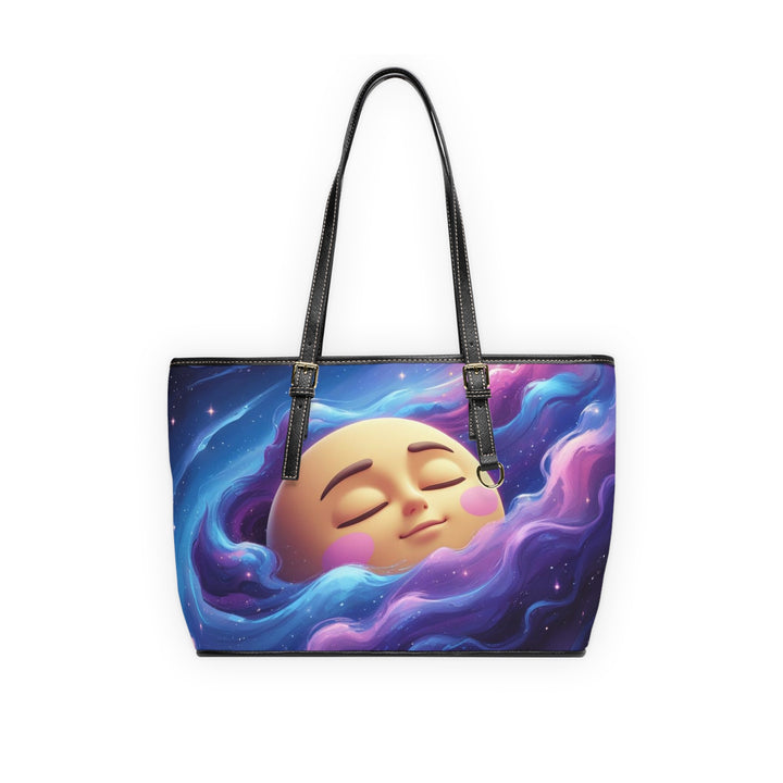Galaxy Moon PU Leather Shoulder Bag – Cute Space Chic, Versatile & Trendy