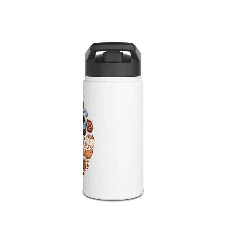 Stainless Steel Water Bottle – Coffee & Dessert Cartoon Café Edition, Insulated