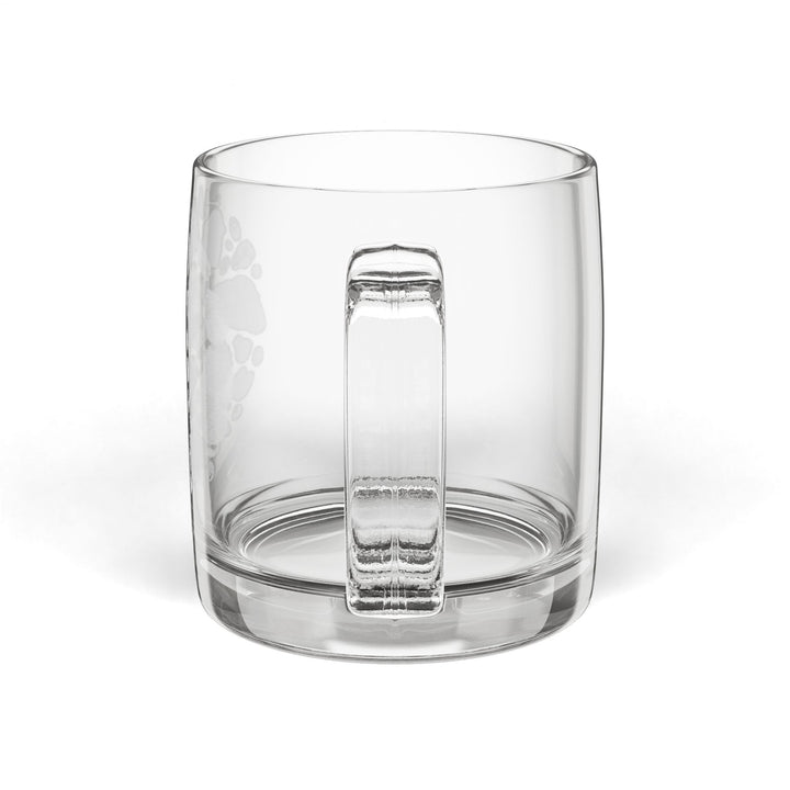 Personalized Glass Coffee Mug 12.25oz – Cute Café Engraved Cartoon Design