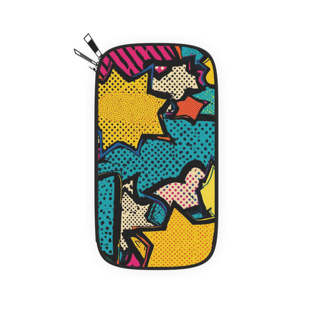Pop Art RFID Passport Wallet – Comic Book Travel Organizer, Vegan Leather
