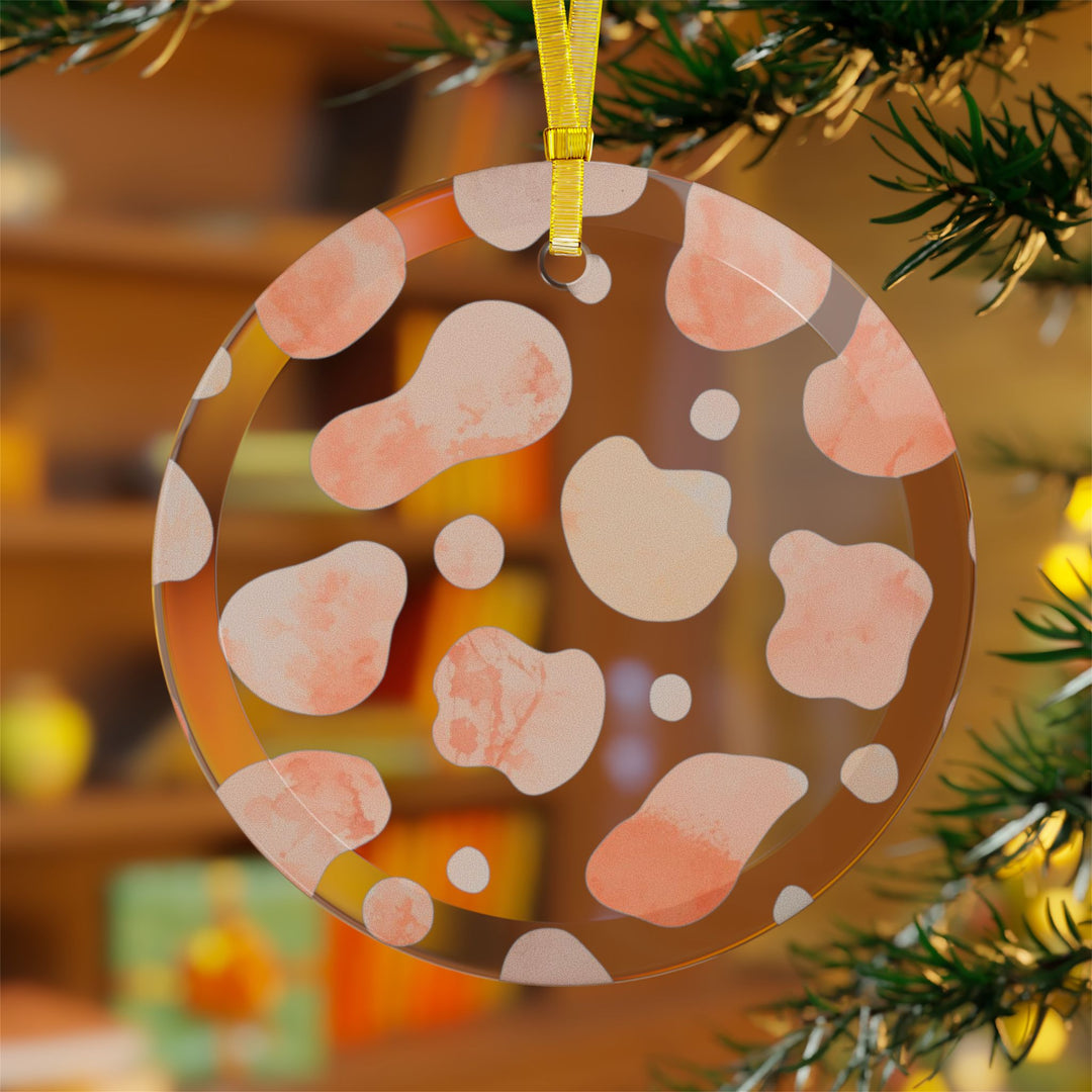 Custom Blush Watercolor Glass Ornaments – Handcrafted, Modern & Chic
