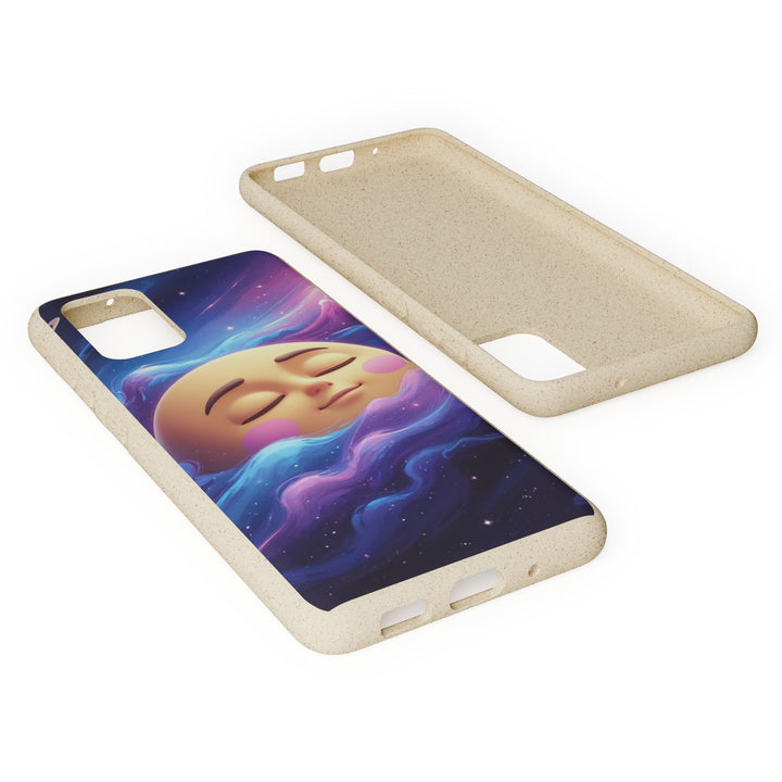 Dreamy Galaxy Biodegradable Phone Case – Eco-Friendly, Cute Moon Design