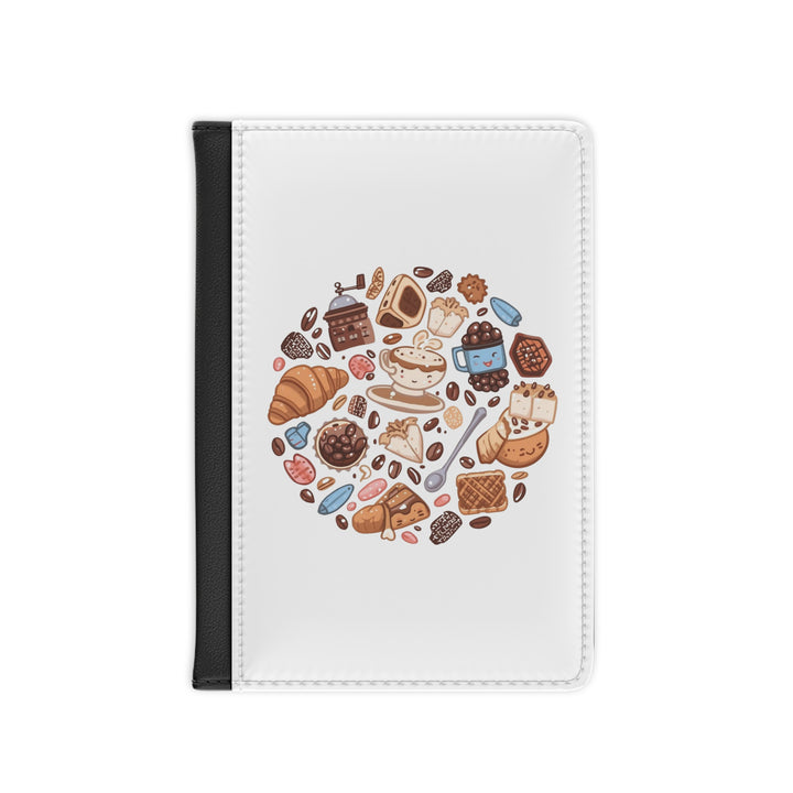 Coffee & Pastry Cartoon Passport Cover – RFID, Custom, Cute Travel Gift