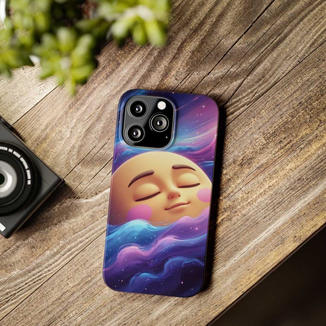 Galaxy Moon Slim Phone Case – Ultra-Thin, Cute Cosmic Style & Protection