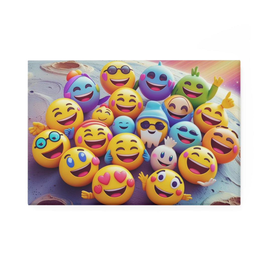 Rectangle Button Magnet – Space Emoji Fun | Strong, Stylish, 1/10 Pack