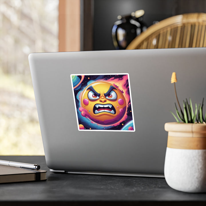 Cosmic Cartoon Sun Vinyl Kiss-Cut Sticker – Bold, Fun, Custom & Weatherproof
