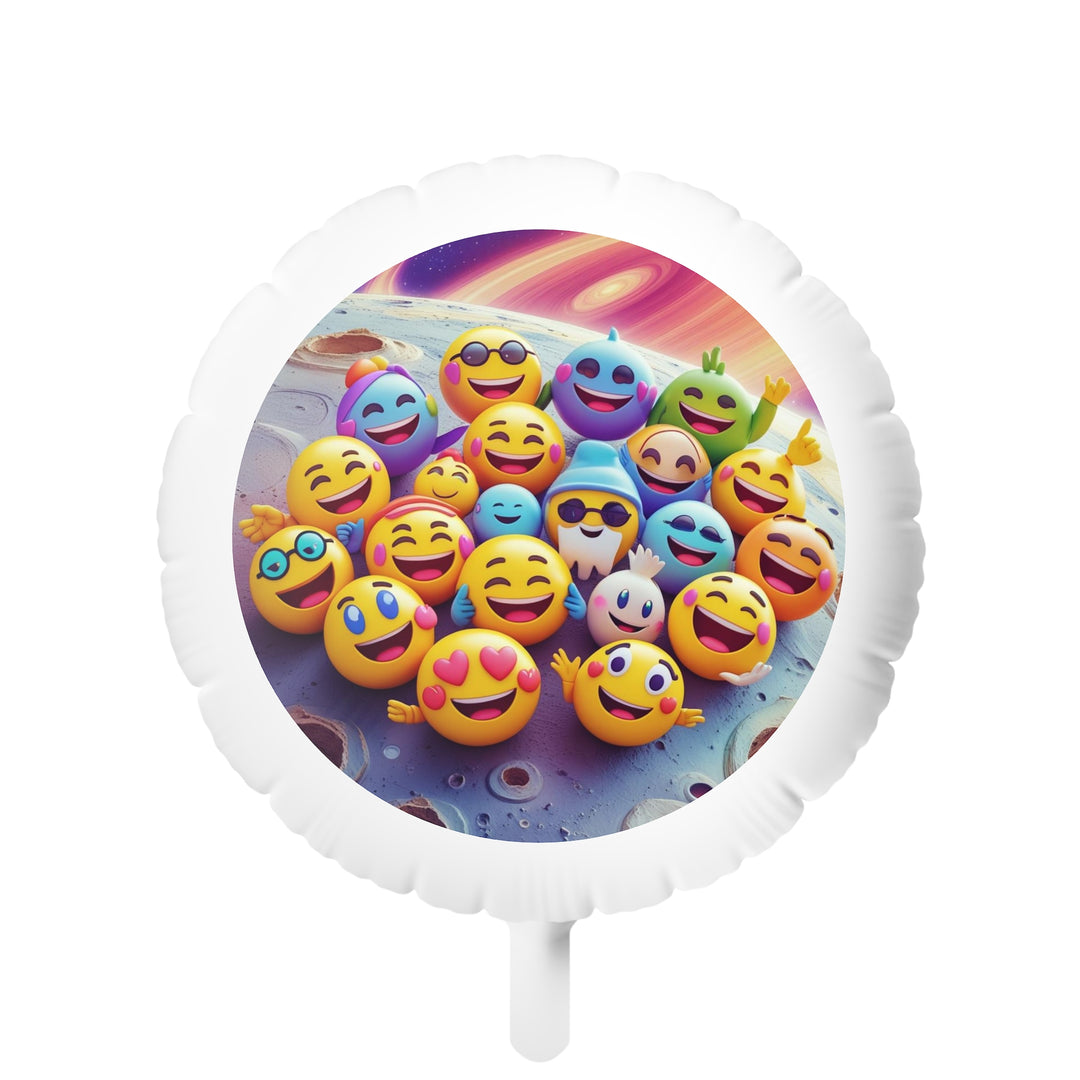 Custom Emoji Cosmic Mylar Helium Balloon – Vibrant, Fun, Reusable Party Decor