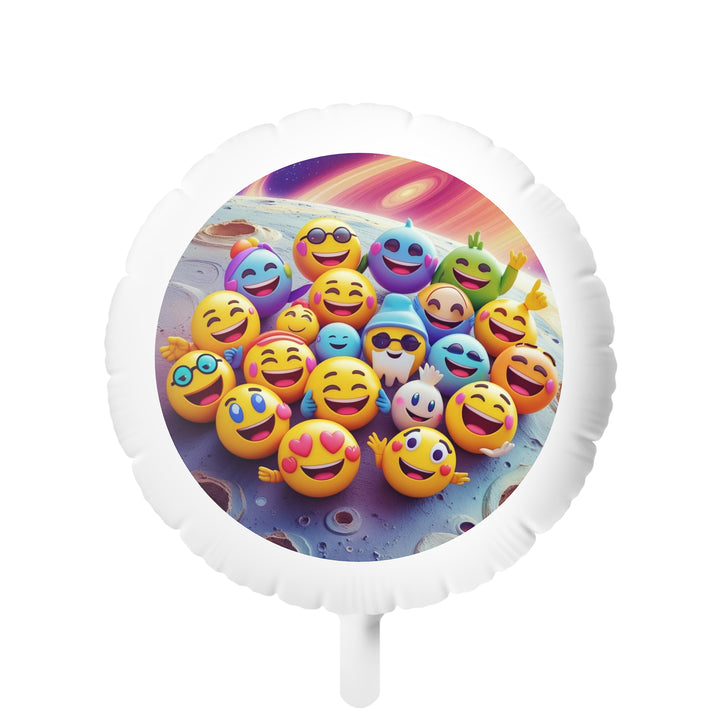 Custom Emoji Cosmic Mylar Helium Balloon – Vibrant, Fun, Reusable Party Decor