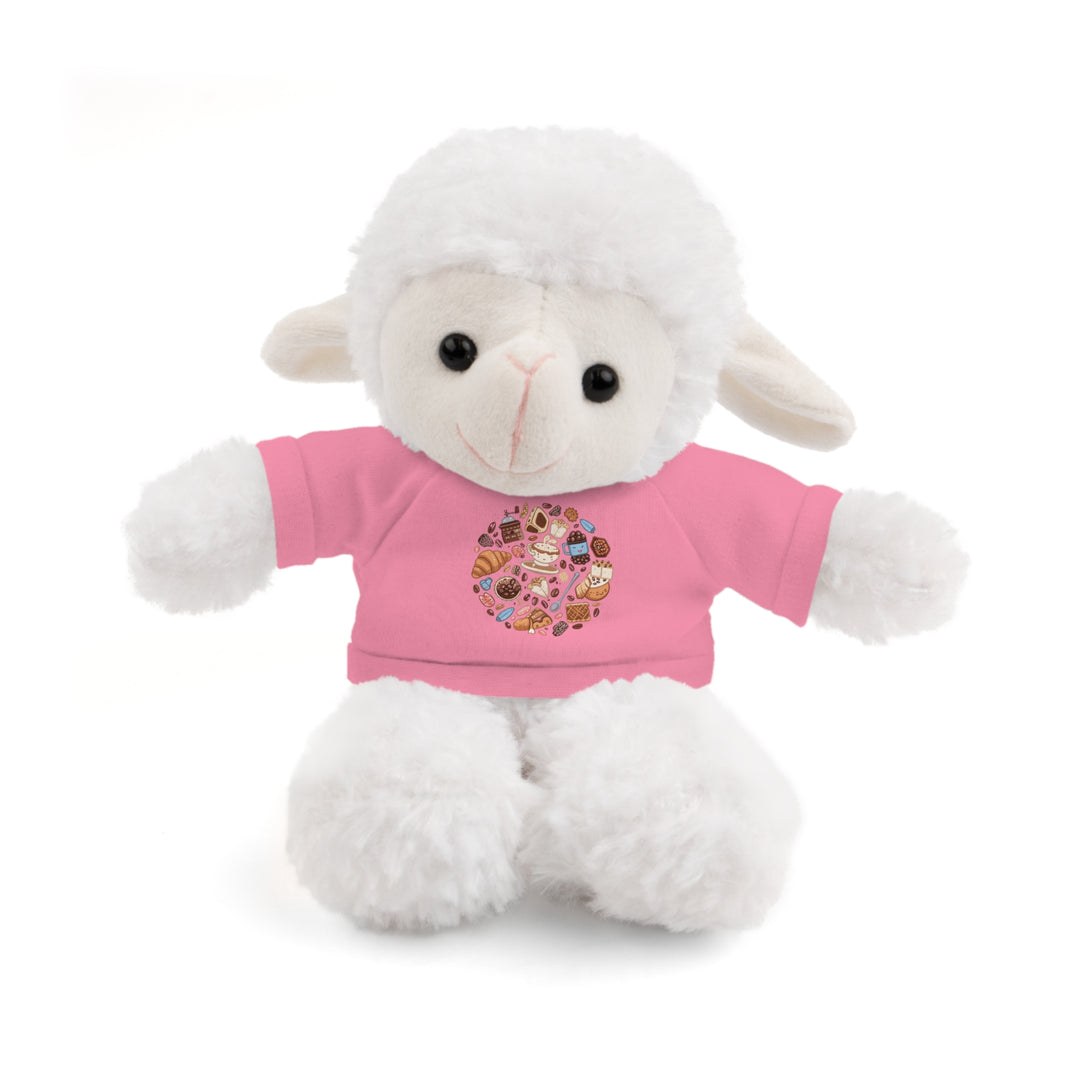 Custom Stuffed Animal w/ Coffee & Dessert Tee – Cute Plush Gift 8”
