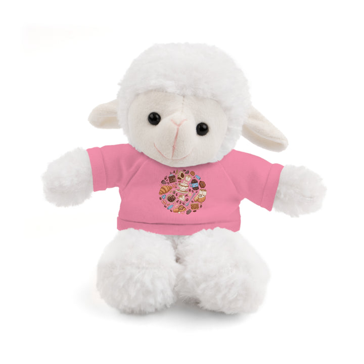 Custom Stuffed Animal w/ Coffee & Dessert Tee – Cute Plush Gift 8”