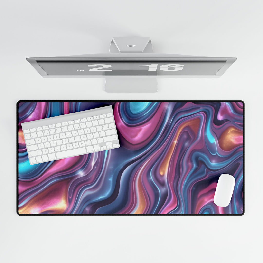 Premium Iridescent Abstract Desk Mat – Modern, Durable & Stylish Workspace