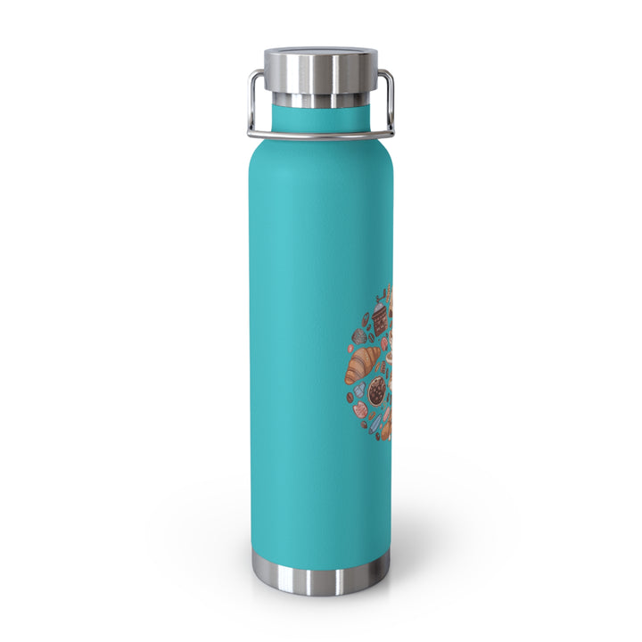 Whimsical Café Copper Vacuum Insulated Bottle 22oz – Cute Coffee & Pastry Art