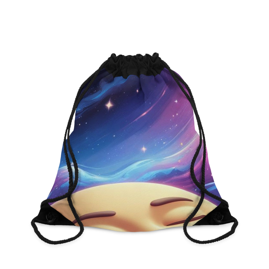 Galaxy Moon Drawstring Bag – Lightweight, Trendy & Space-Themed Gym Sack