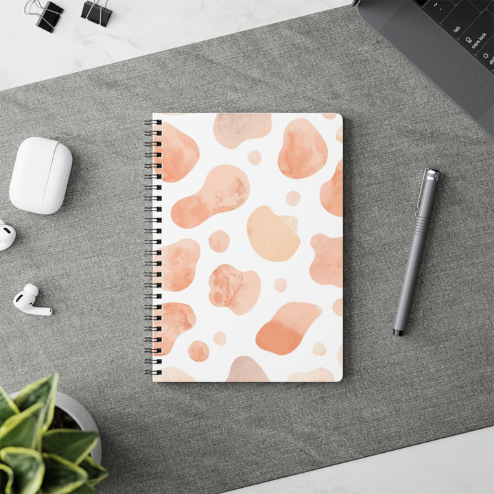 Blush Watercolor A5 Wirobound Notebook – Trendy Softcover, 150 Pages