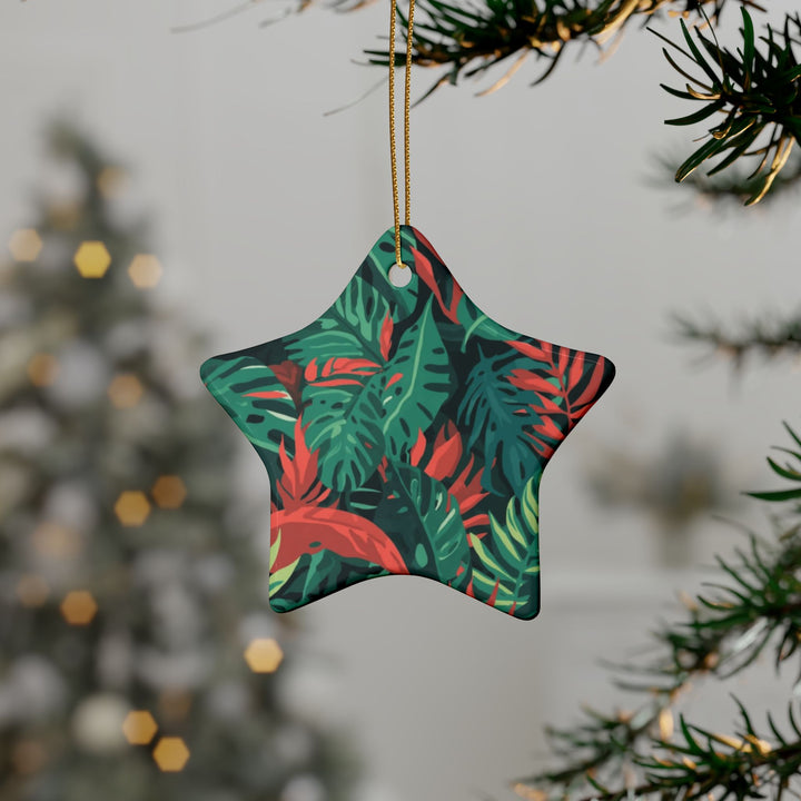 Personalized Tropical Leaf Ceramic Ornaments – Custom Sets, Trendy Decor